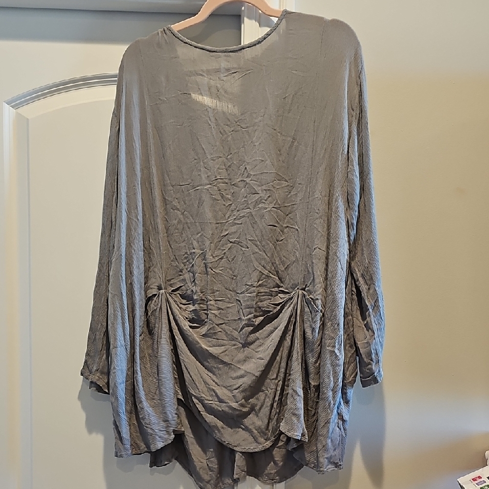 Free People Charcoal Tunic Top
